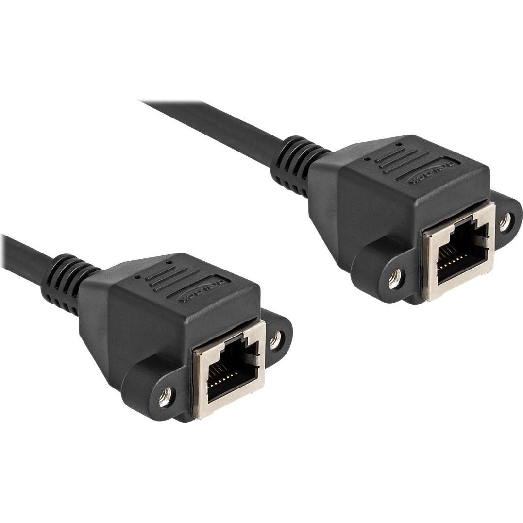 Delock Cavo di prolunga RJ50 da presa a presa S/FTP 3 m nero (S/FTP, 3 m), Cavo di rete