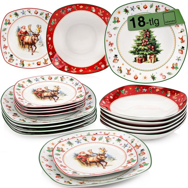 Sänger Geschirr Tafelservice Bilgola Christmas Design (18 pièce(s))