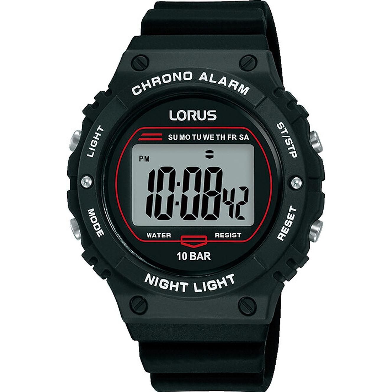 Lorus, Armbanduhr, DigitÃ¡lnÃ­ hodinky R2313PX9, Schwarz, (Digitaluhr, 40 mm)