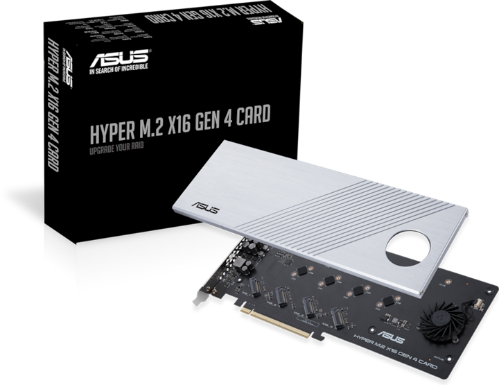 Actual product image ASUS Hyper M.2 x16 Gen 4 card