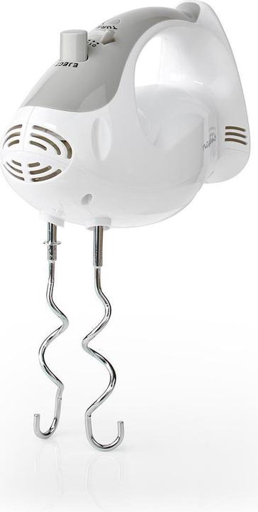 Productafbeelding Nedis Handmixer 200 W 5 snelheden Turbo functie 2 kloppers / 2 deeghaken Grijs/Wit (200 W)
