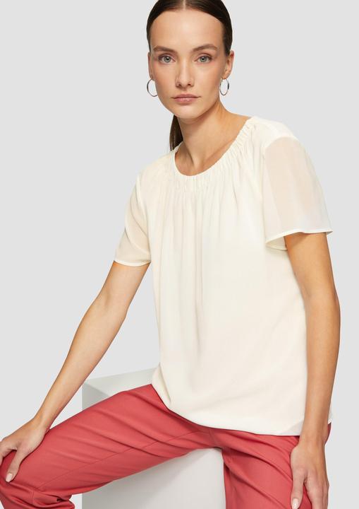 Immagine prodotto s.Oliver Bluse Chiffonbluse mit Falten am Ausschnitt (38)