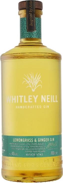 Whitley Neill Lemongrass & Ginger Dry Gin (1 x 70 cl)