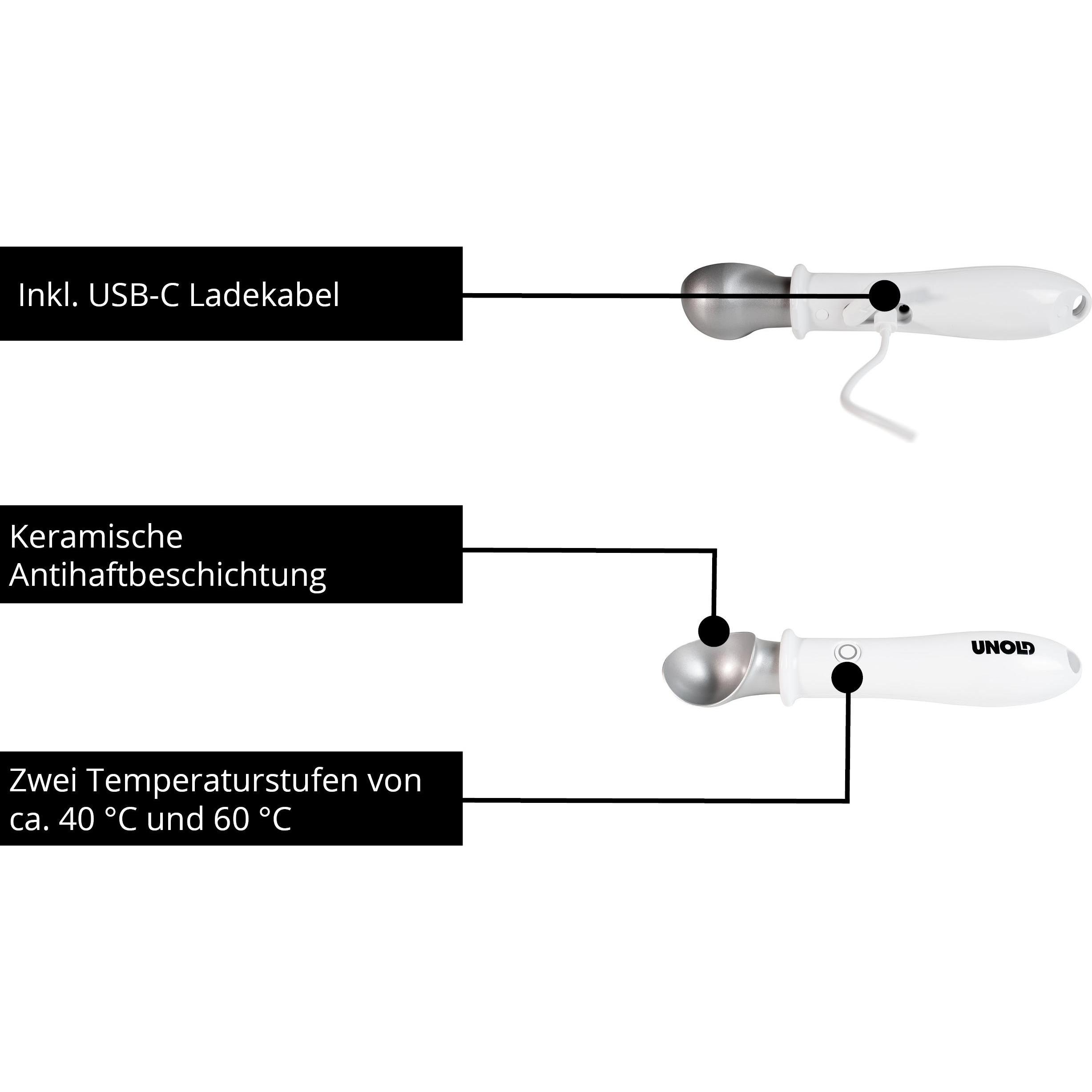 Thumbnail - Unold UNO Eisportionierer Carlo, Servierbesteck, Weiss