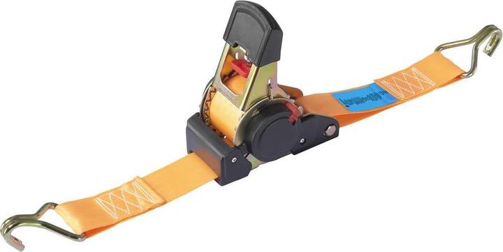 Actual product image Toolcraft TO-8689782 Self-retracting tensioning strap Tensile force LC tie-down lashing (single