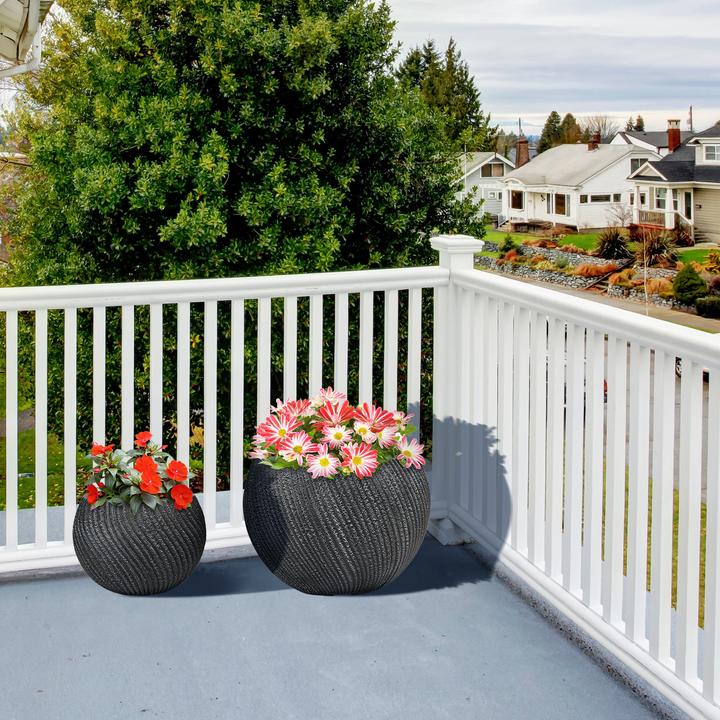 Image du produit Outsunny Pots de fleurs avec trou de drainage (40 x 40 x 30 cm)