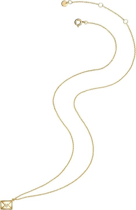 Image du produit Glanzstücke München Femme enveloppe argent sterling zirconium or jaune 45,0 cm chaîne de base + 5,0 cm extension - 24199 (Argent Sterling, 45 - 50 cm)