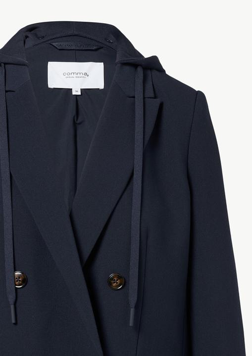 Produktbild Comma Indoor-Blazer Doppelreihiger Blazer mit abnehmbarer Kapuze (38)