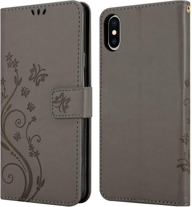 Produktbild Cadorabo Flower Book Cover (Apple iPhone XS Max)