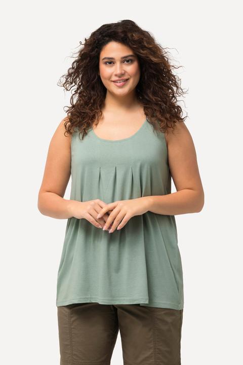 Actual product image Ulla Popken Essential Pleat Front Knit Tank (62)