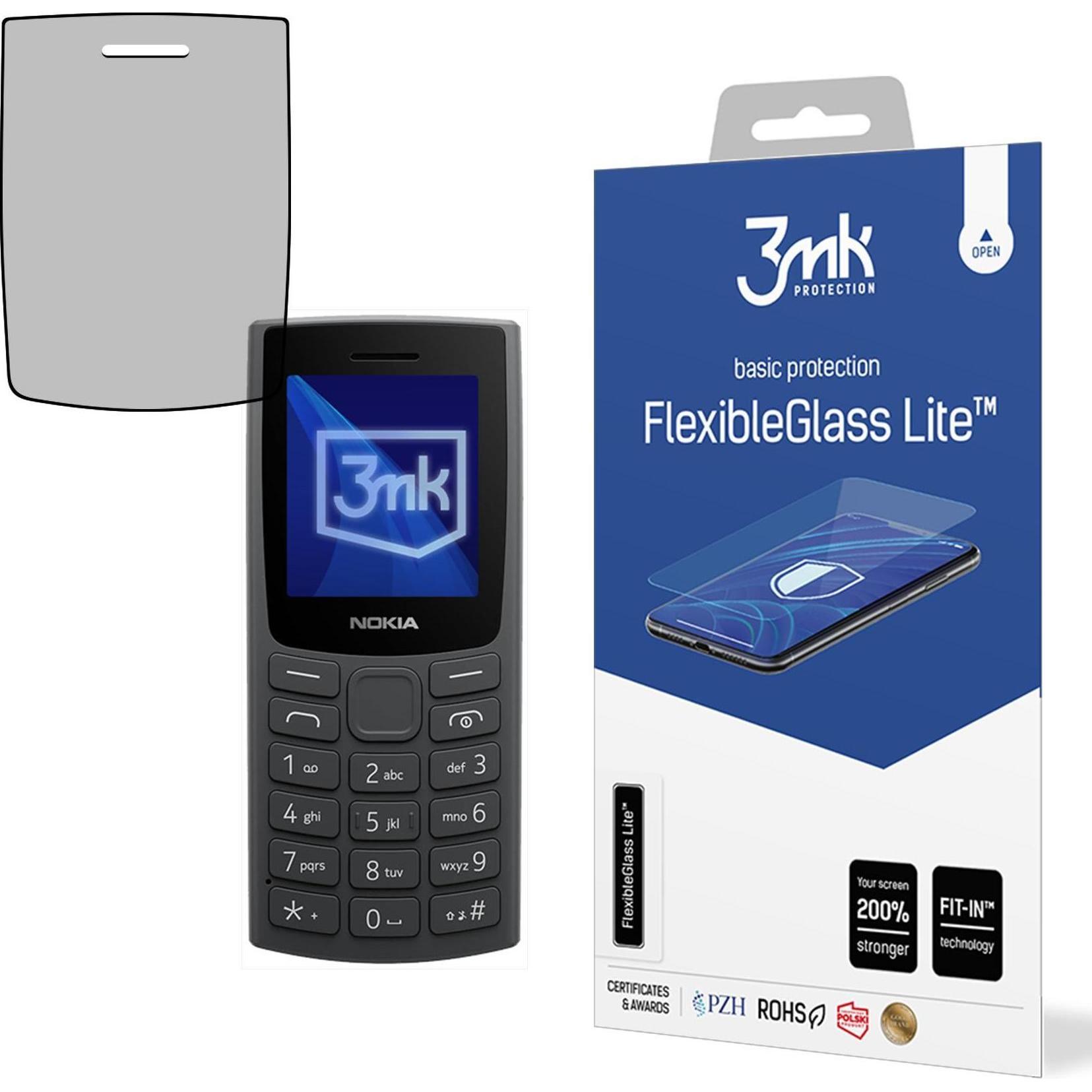 Thumbnail - 3MK FlexibleGlass Lite pro Nokia 105 (2023) (5903108624510) (1 Stück, Nokia 105), Smartphone Schutzfolie, Schwarz