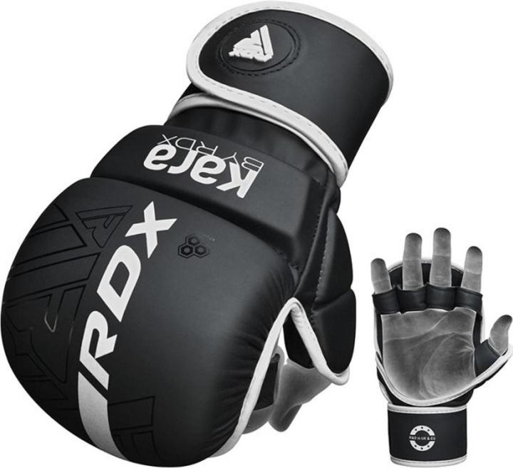 Actual product image Rdx Grappling Gloves Shooter F6 Matte White Plus-S/M (S, M)