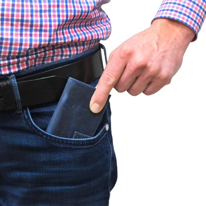 Actual product image SecWal 2 Kartenetui mit Münzfach, blau, 10 Karten, RFID