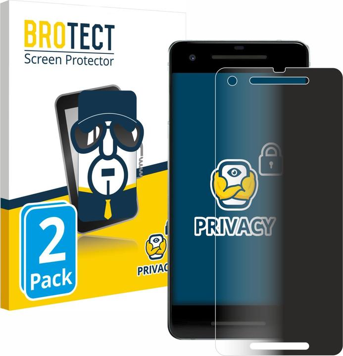 Actual product image BROTECT Anti-spy privacy film Blue light protection film (2 Piece, Google Pixel 2)