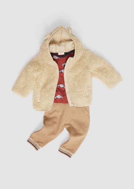 Actual product image S.Oliver Sweatshirt Jacke Teddyplüsch-Jacke mit Öhrchen (56)