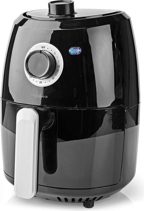 Immagine prodotto Nedis Friggitrice ad aria calda | 2,4 l | Timer: 30 min | Analogica | Alluminio / Nero