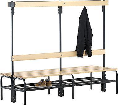 Actual product image kaiserkraft Wardrobe bench with hook rails (40 cm, 165 cm)
