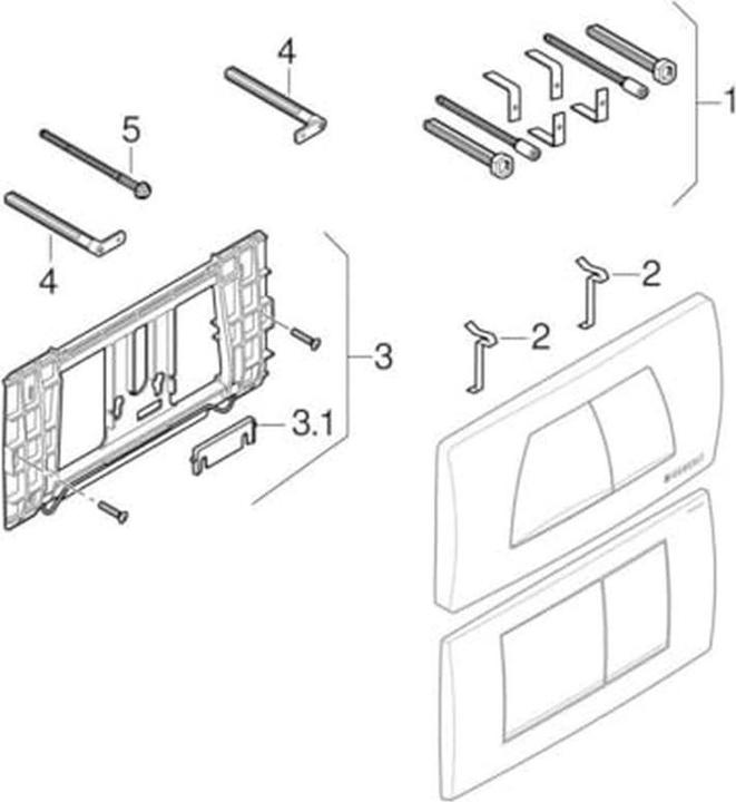 Produktbild Geberit Betätigungsplatte Twinline 30