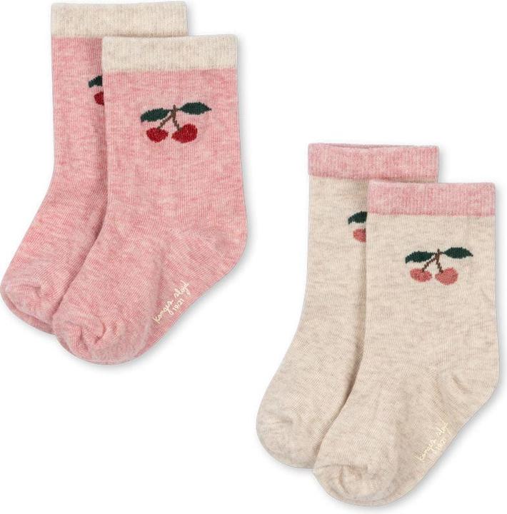 Immagine prodotto Konges Slojd Socken 2er Pack Cherry (Confezione da 2, 17 - 18)