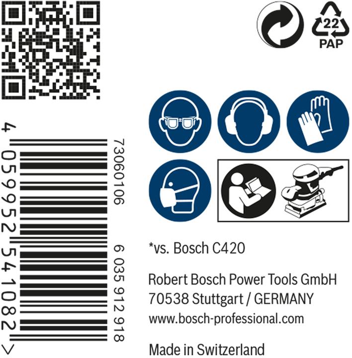 Actual product image Bosch Professional Zubehör EXPERT M480 Sanding net for orbital sanders, 115 x 230 mm, G 80, 50 pcs. (80)
