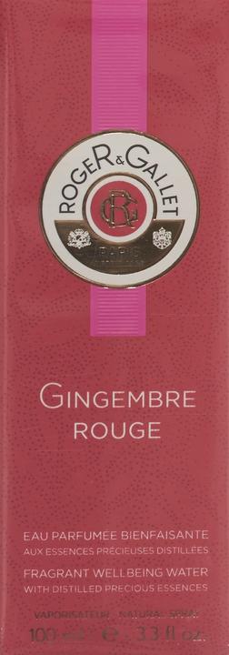 Immagine prodotto Roger & Gallet Gingembre Rouge Acqua fresca e profumata (100 ml, Spray profumato per corpo e capelli, Legno di cedro, Litche, Mandarino, Melagrana, Muschio bianco, Zenzero)