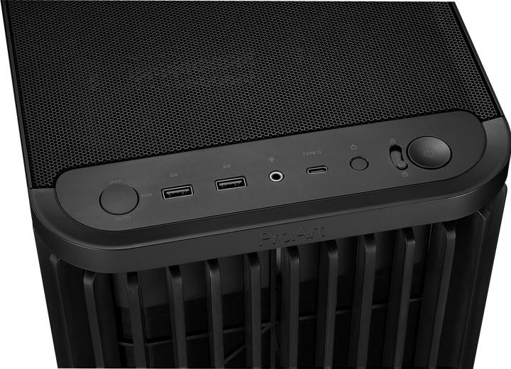 Actual product image ASUS Case PROART PA401 WOOD METAL PWM BLACK (ATX, mATX, Mini-ITX)