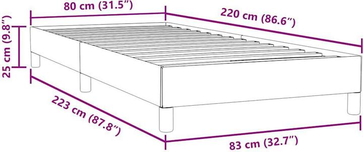 Produktbild vidaXL Boxspringbett (80 x 220 cm)