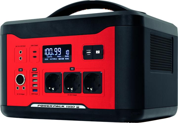 GYS POWER PACK 1300 Powerstation 50 Ah LiFePO 4 Black/Red (1280 Wh, 17.50 kg)