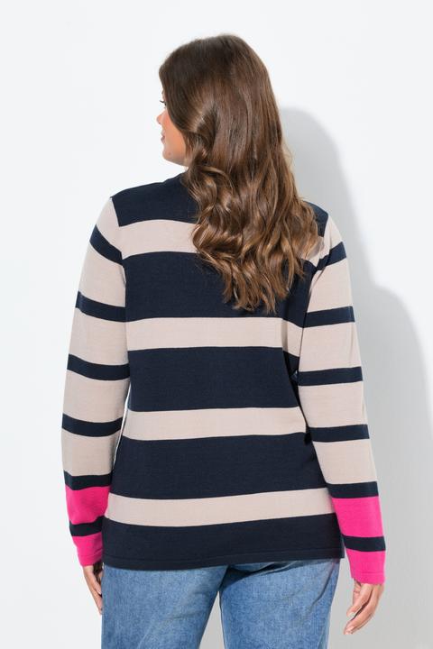 Immagine prodotto Laurasøn Maglione dolcevita con righe e maniche lunghe (40)