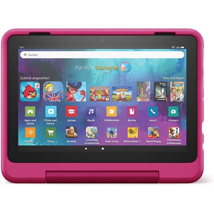 Amazon Fire HD 8 Kids Pro (2022) incl. cover (Solo WiFi, 8", 32 GB, Arcobaleno), Tablet, Rosa