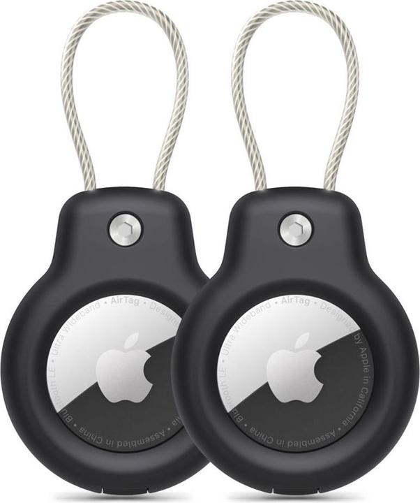 Tech-Protect Rough Vein 2-pack case for Apple AirTag - black