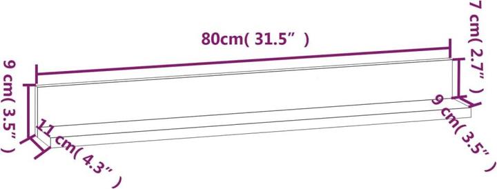 Produktbild vidaXL Wandregal