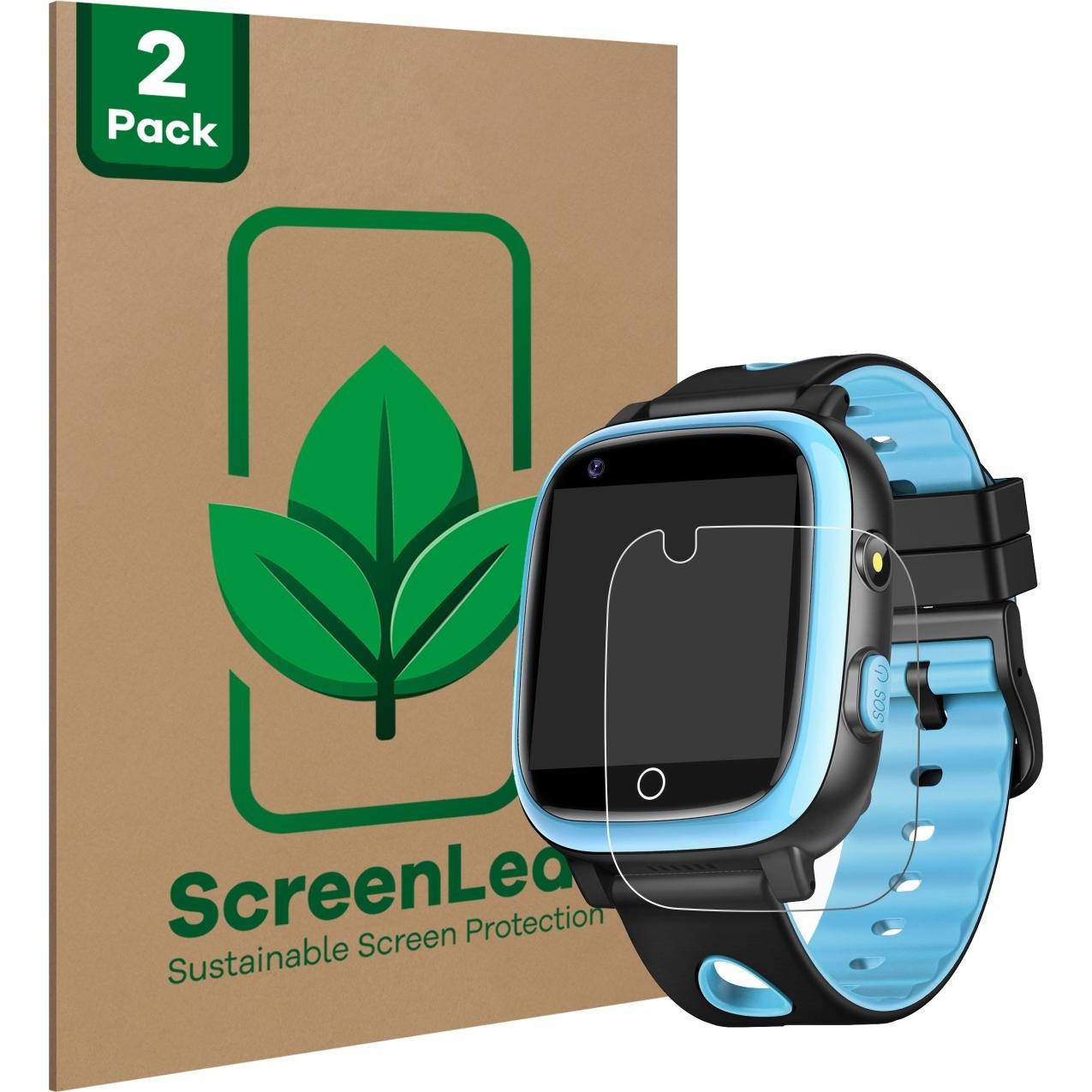 ScreenLeaf Schutzfolie nachhaltiger Displayschutz Display Schutz Folie Klar Transparent, Smartwatch Schutzfolie, Transpa...