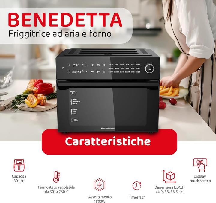 Image du produit Melchioni Friteuse Benedetta 1800W 30 Litres
