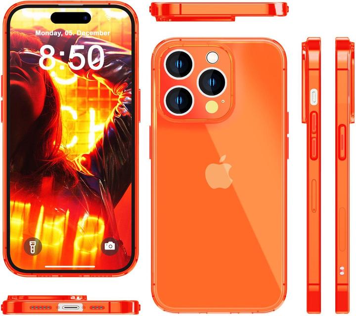 Actual product image Nalia Clear Transparent Neon Silicone Sleeve (Apple iPhone 15 Pro Max)