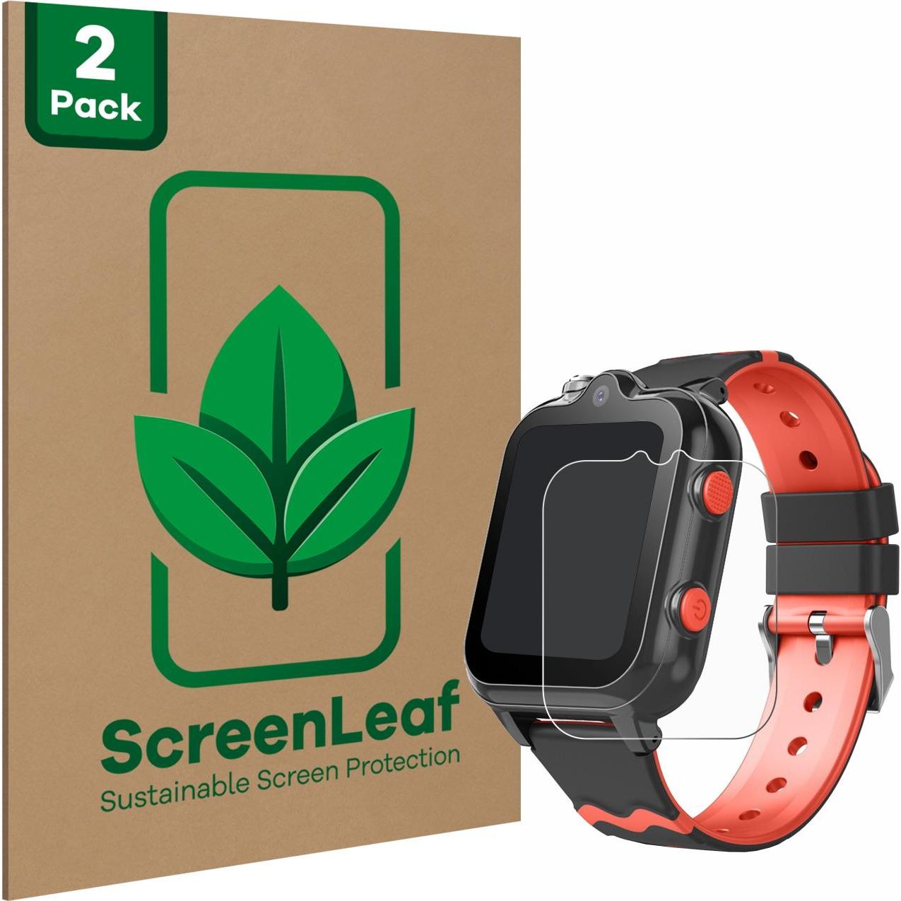 ScreenLeaf Schutzfolie nachhaltiger Displayschutz Displayschutzfolie Folie Klar Transparent, Smartwatch Schutzfolie, Tra...