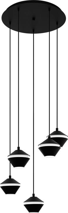 Produktbild EGLO Pendelleuchte PERPIGO 5x GU10, Schwarz/Weiss (GU10, 400 lm)