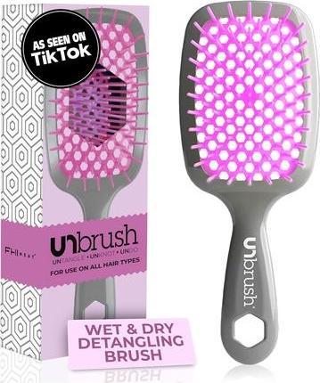 Immagine prodotto FHI Heat Spazzola districante UNBRUSH manico grigio Orchidea