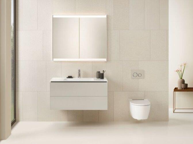 Image du produit Geberit ONE armoire de toilette avec ComfortLight, 2 portes, montage encastré, 105x90x15cm, 505.804