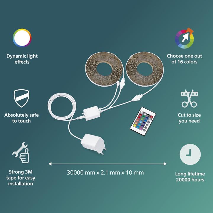 Produktbild Philips Lightstrip (Mehrfarbig, 3 cm, Indoor)