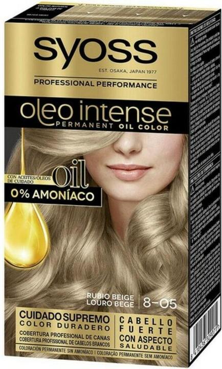 Actual product image Syoss OLIO INTENSE ink sin amoniaco #8.05-rubio beige 5 pz (Beige blonde)
