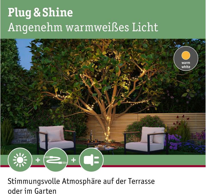 Produktbild Paulmann Outdoor Plug & Shine Lichterkette Yuna (12 m)