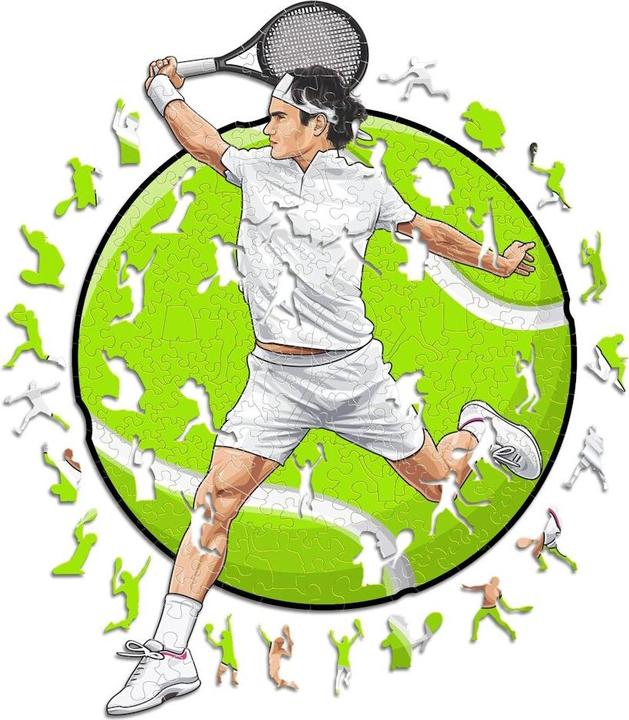 Iconic Roger Federer - Tennis - Holz Puzzle Grösse L (500 Teile) (500 onderdelen)