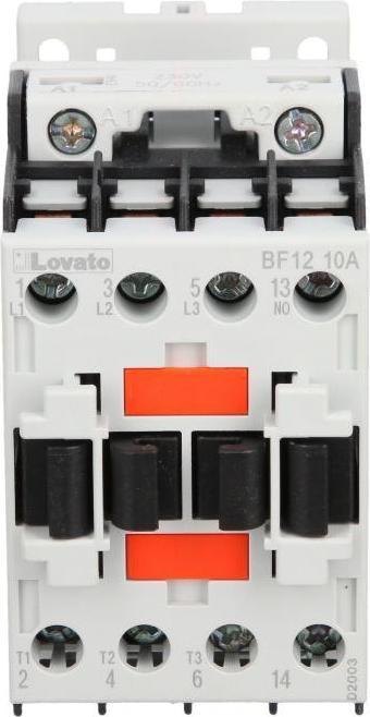 Actual product image Lovato Power contactor 12A 3P 230V AC 1NO 1NC (BF1210A230)