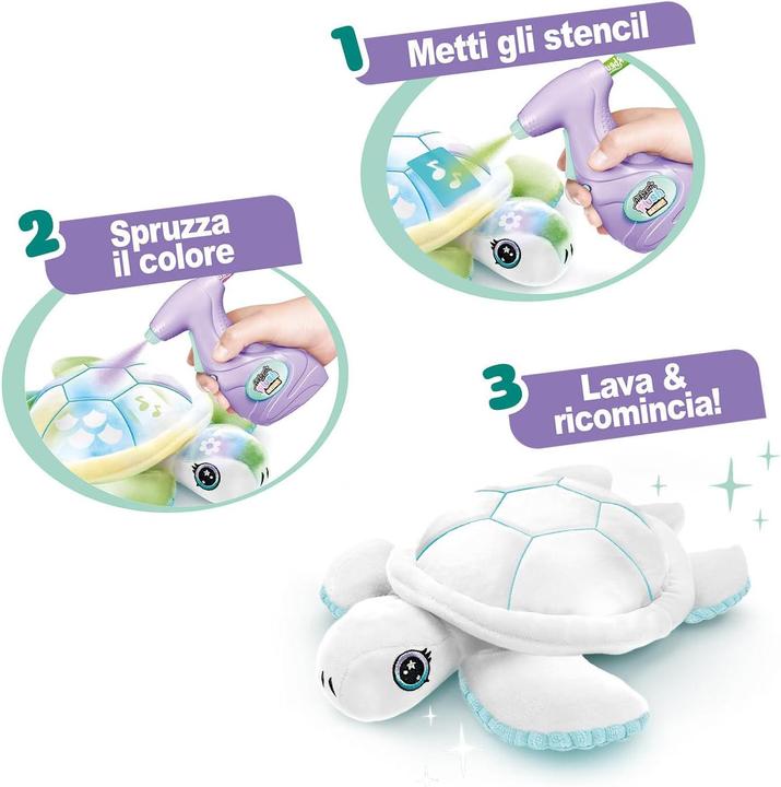 Actual product image Rocco Giocattoli Airbrush Plush Tartaruga Green