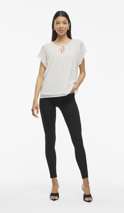 Produktbild Vila Gepunktetes Oberteil mit kurzen Ärmeln (40)