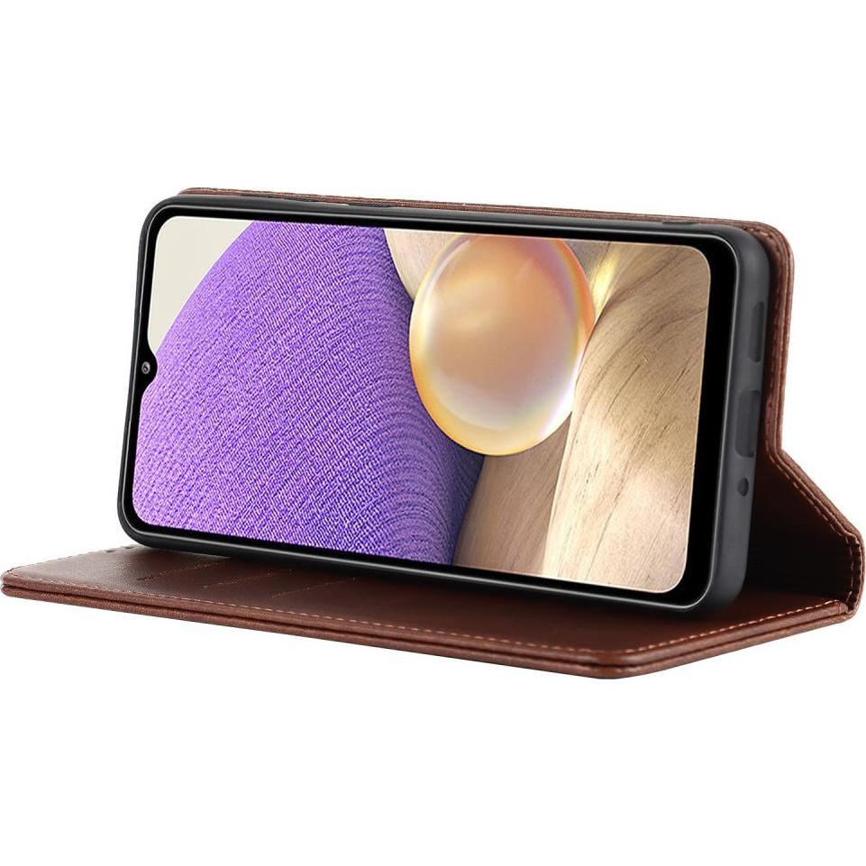 Thumbnail - Cover-Discount Galaxy A33 5G - Stand Flip Case Hülle braun (Samsung Galaxy A33 5G), Smartphone Hülle, Braun