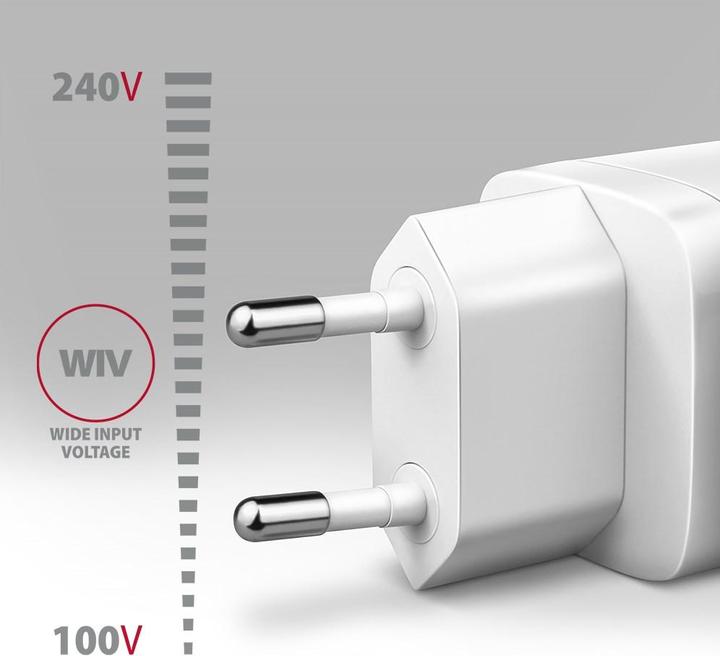 Image du produit Axagon ACU-DPQ65W, GaN nabíječka do sítě, 3x port (USB-A + dual USB-C), PD3.0/QC4+/PPS/Apple (65 W)