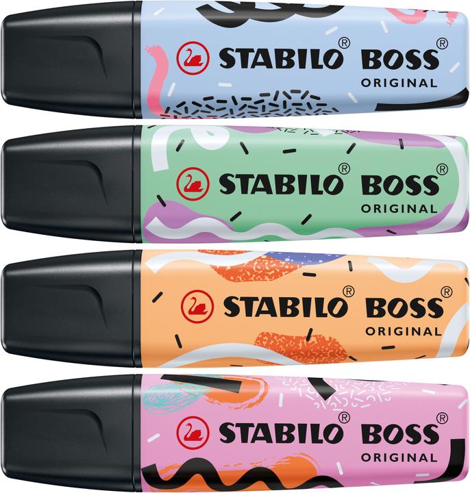 Actual product image STABILO Boss By Ju 30s Display (Cloudy blue, Crimson, Mint, Peach, 5 mm, 30 x)