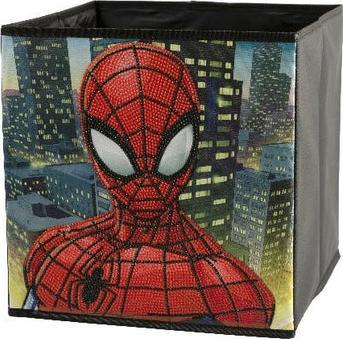 Actual product image Craft Buddy Spiderman Foldable Storage Box Crystal Art 30x30cm